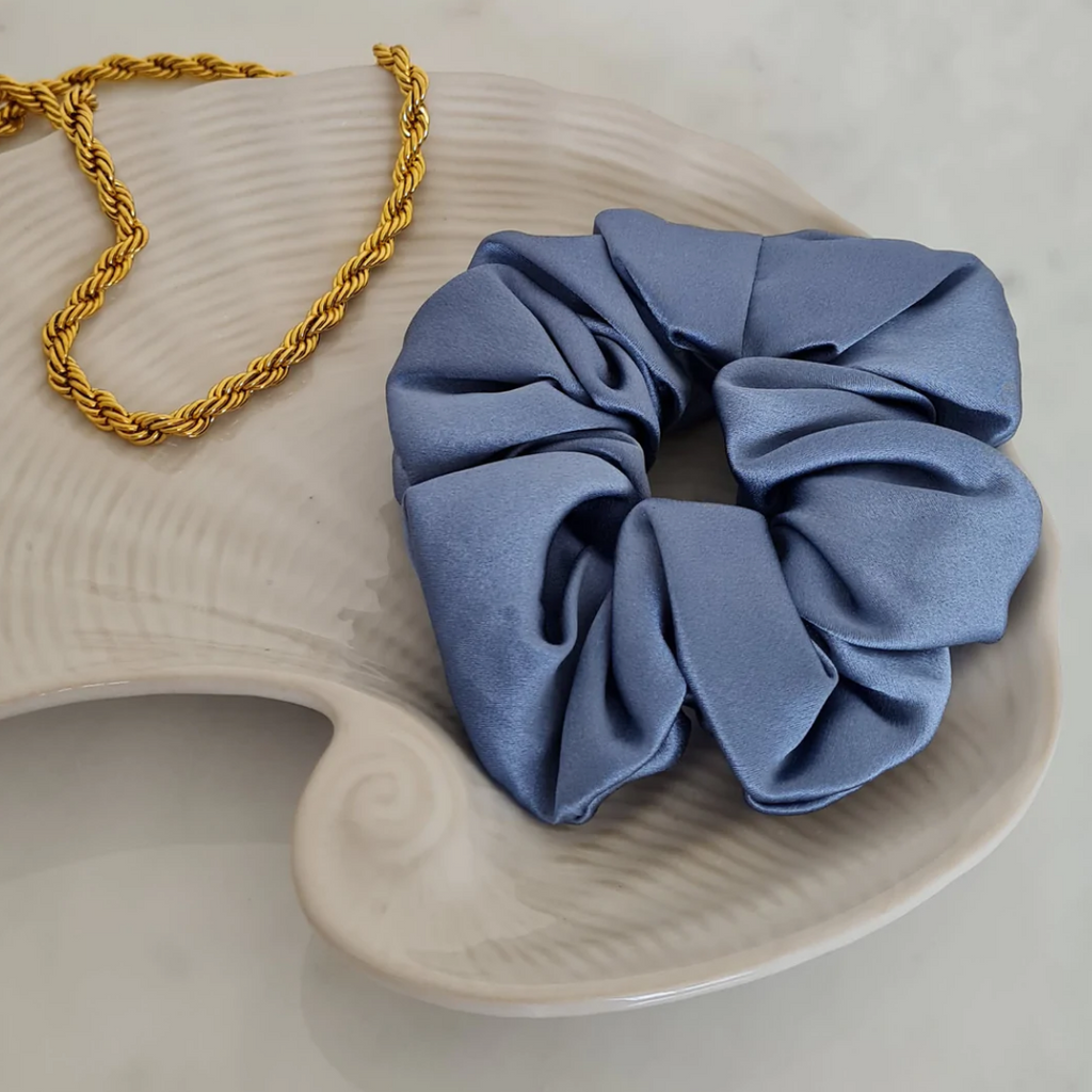 Something Blue Bridal Luxe Silk Scrunchie Set
