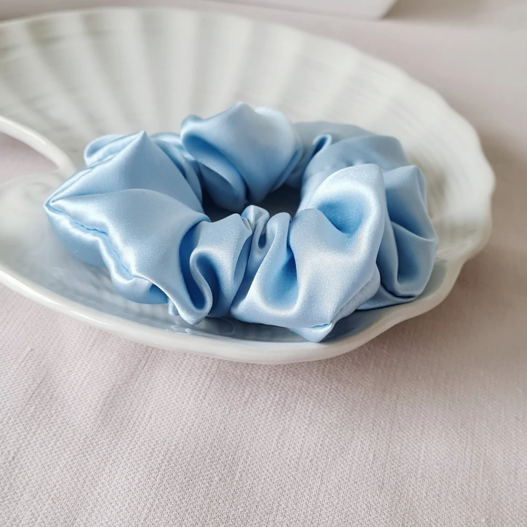 Something Blue Bridal Luxe Silk Scrunchie Set