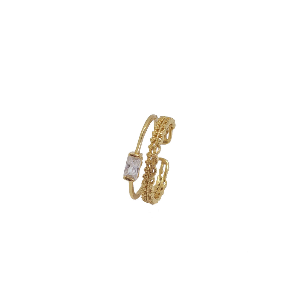 Gold Double Band Ring