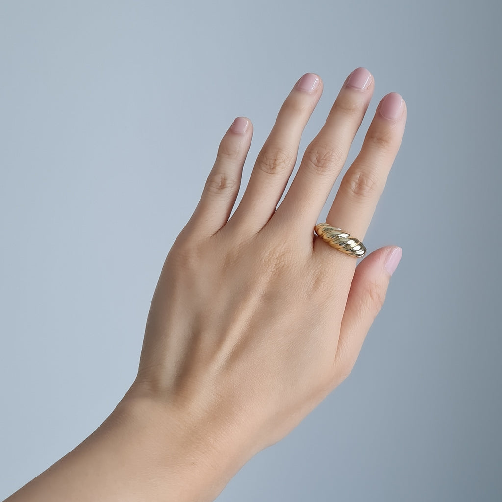 Gold Croissant ring