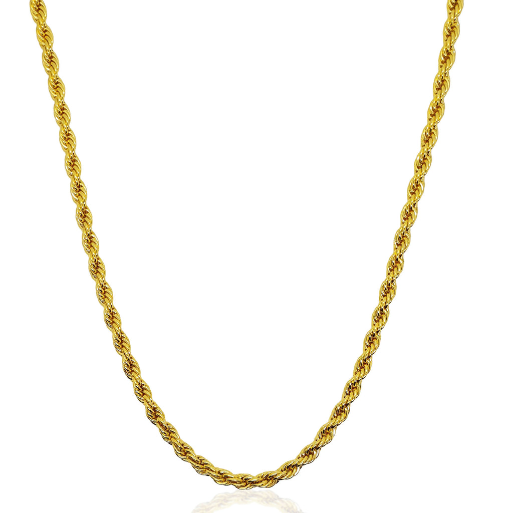 Gold Rope Thick Twist Necklace