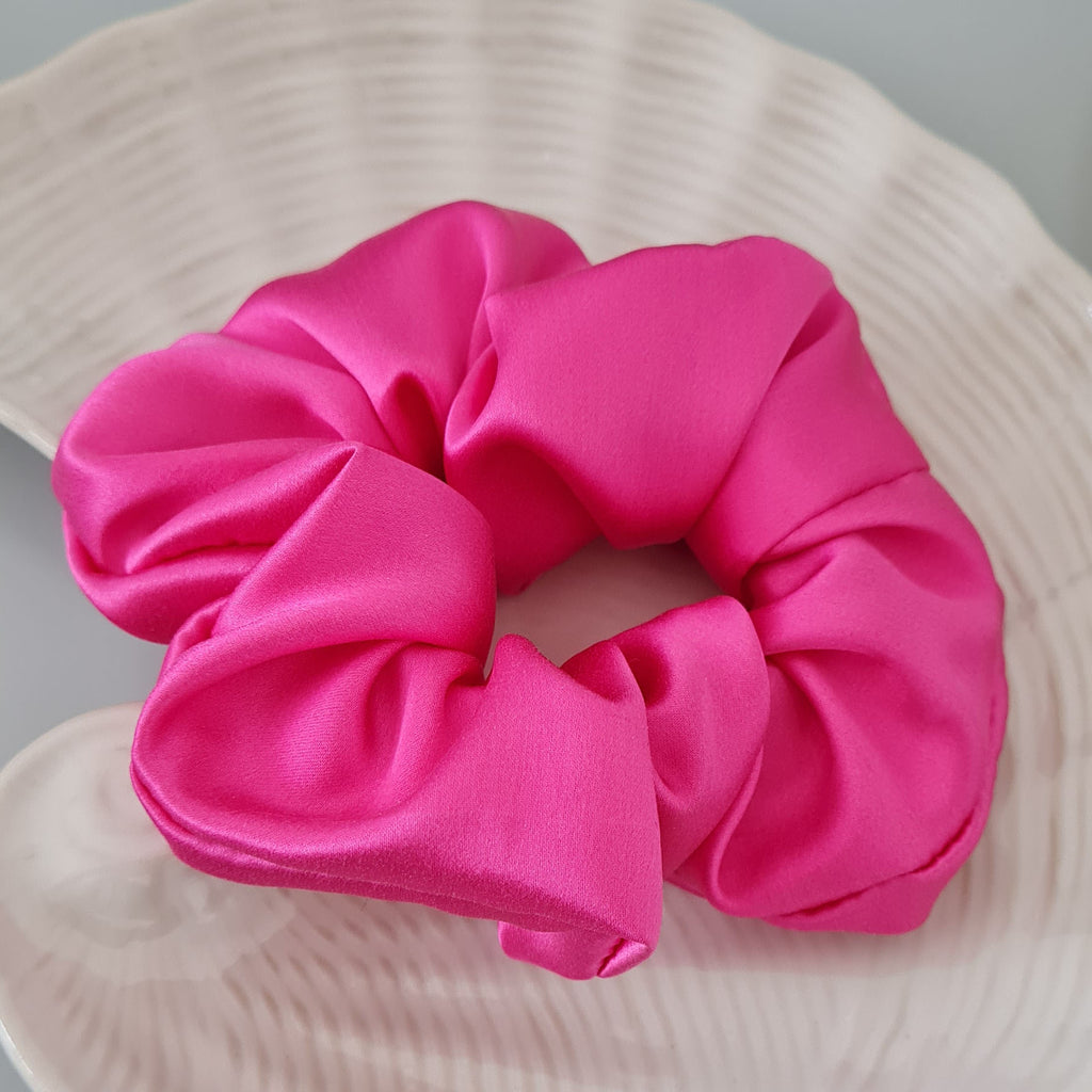 Pink Silk Scrunchie